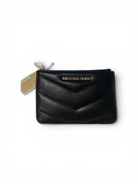 Michael Kors Black Leather Card & ID Holder